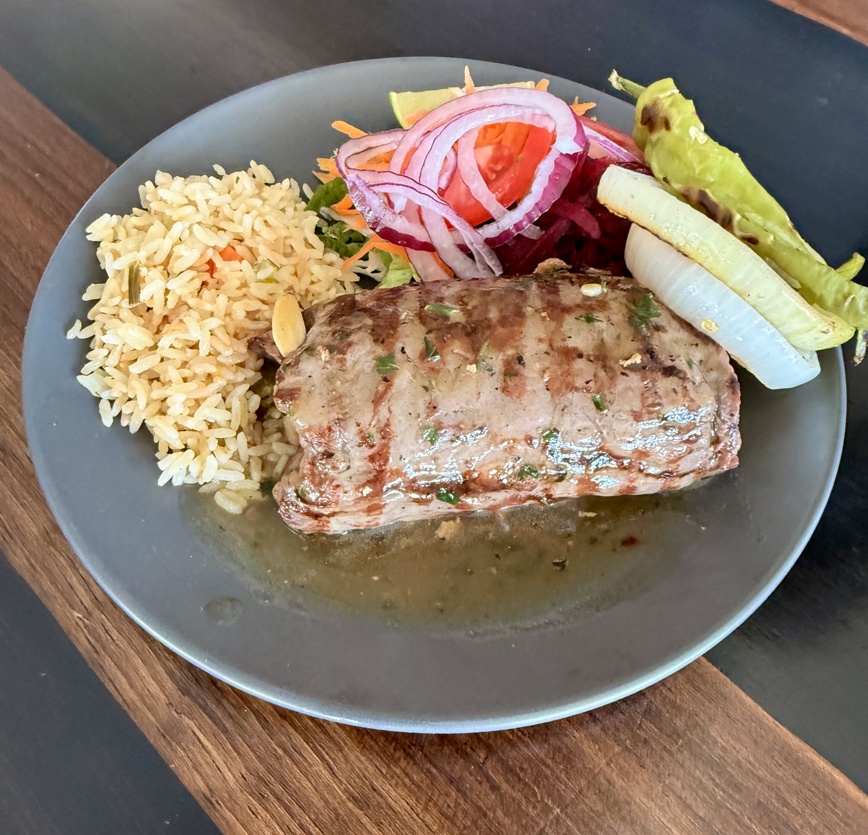 Arrachera rellena de mariscos